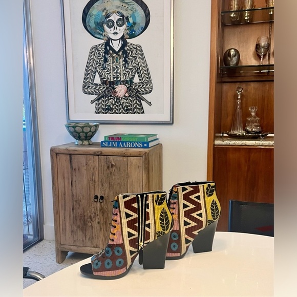 🩷Burberry - Porsum lace up peep toe booties - 41 (10) - Picture 3 of 15